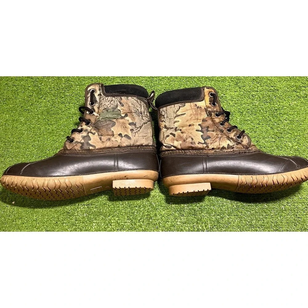 Vintage Camo‎ Duck Boots Mens SZ 9 Real Tree Thinsulate USA Made Hunting Outdoor